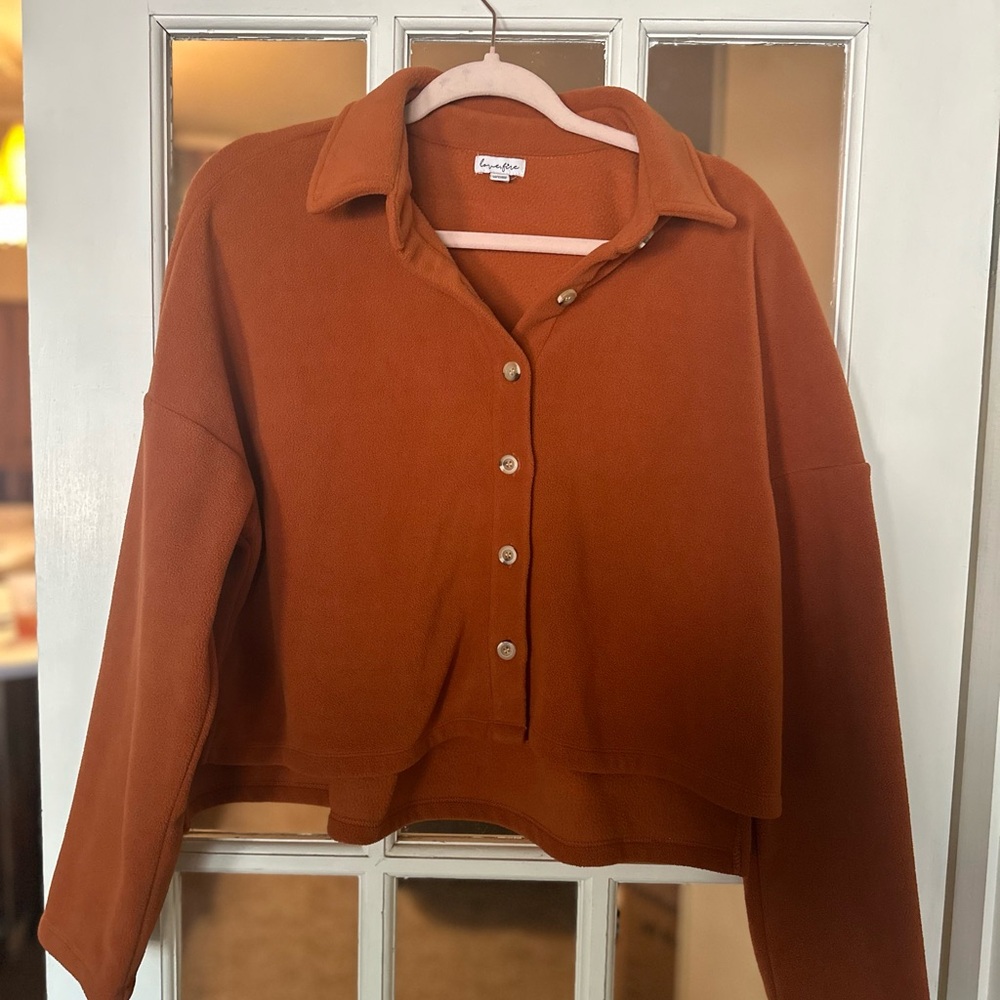Love Fire Orange Teddy Jacket